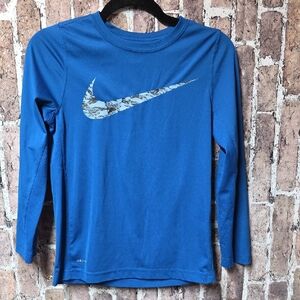 Nike Boys Lot Long Sleeve Shirt Kids Blue Red Dri-Fit Lot
